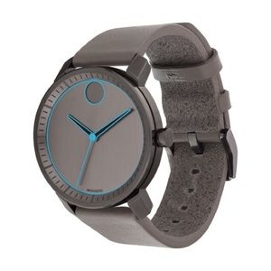 MOVADO Gunmetal & Blue Watch